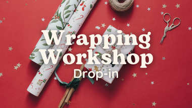Wrapping paper with twine and various materials